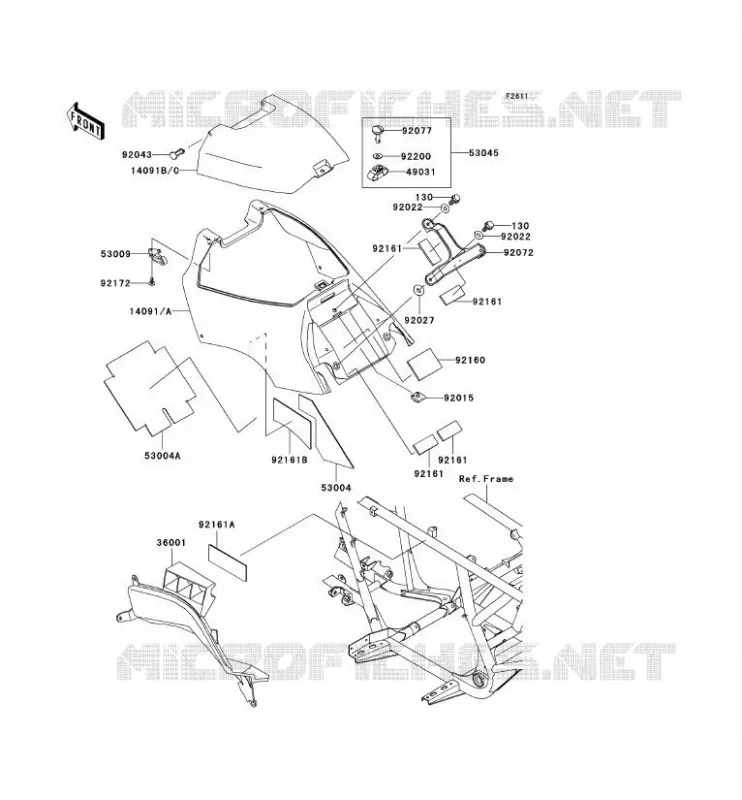 CACHE LAT&Eacute;RAL Kawasaki QUAD 700 2006 KVF700 4X4  KVF700A6F