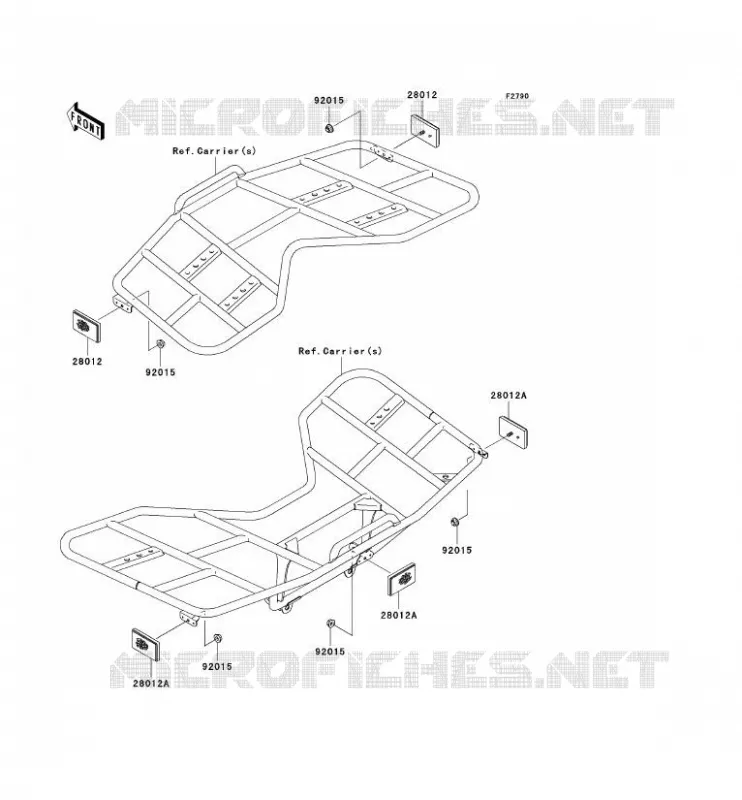 CATADIOPTRES(CN) Kawasaki QUAD 700 2005 KVF700 4X4  KVF700-B2