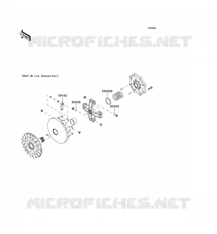 PIECE EN OPTION(CONVERTISSEUR) Kawasaki QUAD 700 2005 KVF700 4X4  KVF700-B2