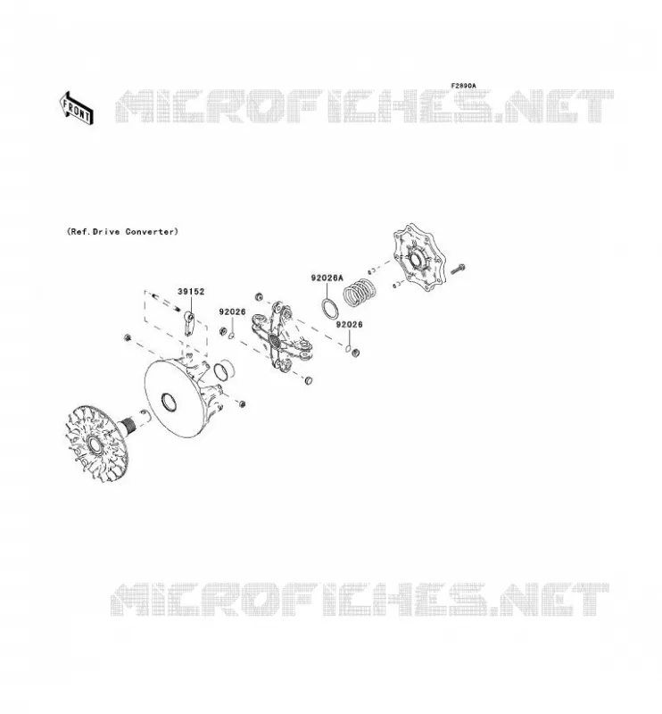 PIECE EN OPTION(CONVERTISSEUR) Kawasaki QUAD 700 2006 KVF700 4X4  KVF700D6F