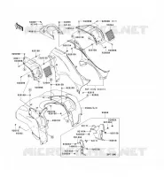 GARDE BOUE AVANT pour Kawasaki KVF750 4X4I 2006