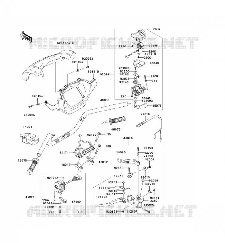 GUIDON Kawasaki QUAD 750 2006 KVF750 4X4I  KVF750A6F