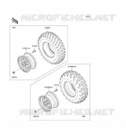 ROUE/PNEUS pour Kawasaki KVF750 4X4I 2006