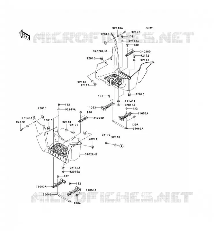 REPOSE PIED Kawasaki QUAD 750 2007 KVF750 4X4I  KVF750A7F