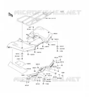 GARDE BOUE ARRI&Egrave;RE pour Kawasaki KVF750 4X4I 2005