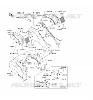 GARDE BOUE AVANT pour Kawasaki KVF750 4X4I 2005