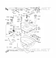 RESERVOIR CARBURANT pour Kawasaki KVF750 4X4I 2005