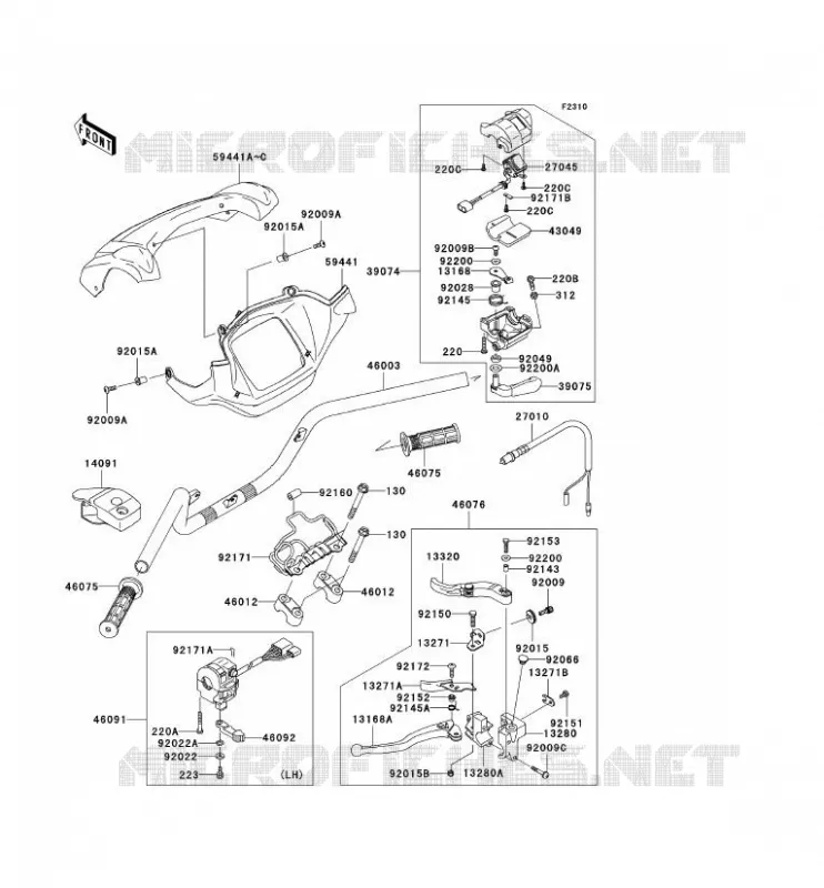 GUIDON Kawasaki QUAD 750 2006 KVF750 4X4I  KVF750B6F