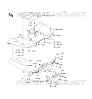 GARDE BOUE ARRI&Egrave;RE pour Kawasaki KVF750 4X4I 2009