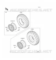 ROUE/PNEUS pour Kawasaki KVF750 4X4I 2010
