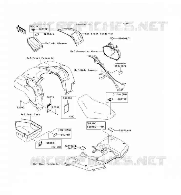 LABEL Kawasaki QUAD 750 2011 KVF750 4X4  KVF750DBF