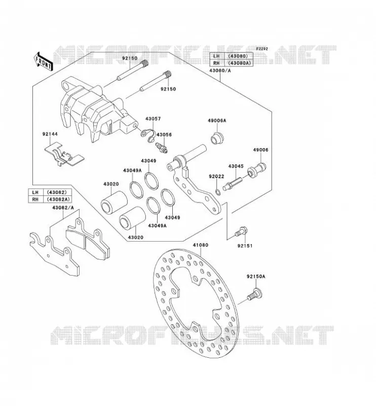 FREIN AVANT Kawasaki QUAD 750 2011 KVF750 4X4I  KVF750DBF