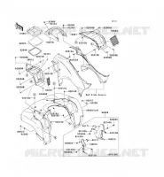 GARDE BOUE AVANT pour Kawasaki KVF750 4X4I 2008