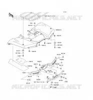 GARDE BOUE ARRI&Egrave;RE pour Kawasaki KVF750 4X4I 2011