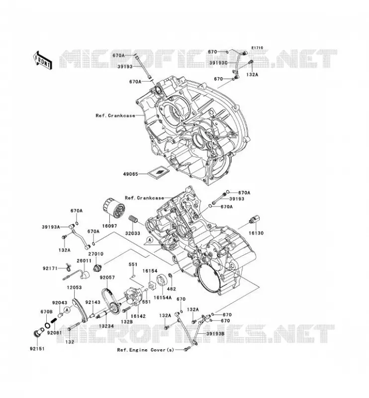 POMPE A HUILE Kawasaki QUAD 750 2012 KVF750 4X4 EPS  KVF750GCF