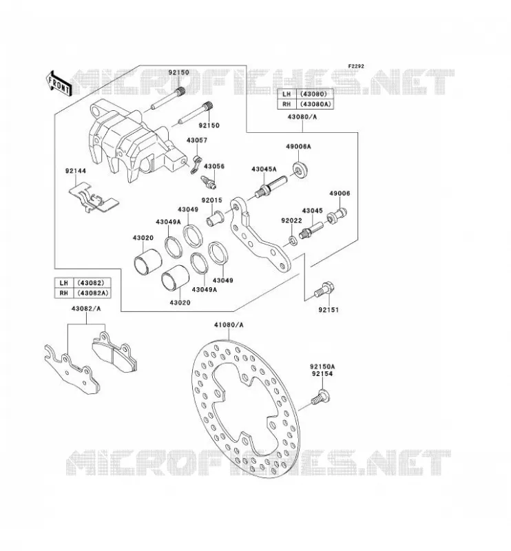 FREIN AVANT Kawasaki QUAD 750 2012 KVF750 4X4I EPS  KVF750GCF