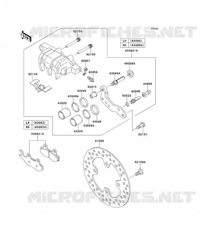 FREIN AVANT Kawasaki QUAD 750 2013 KVF750 4X4 EPS  KVF750GDF