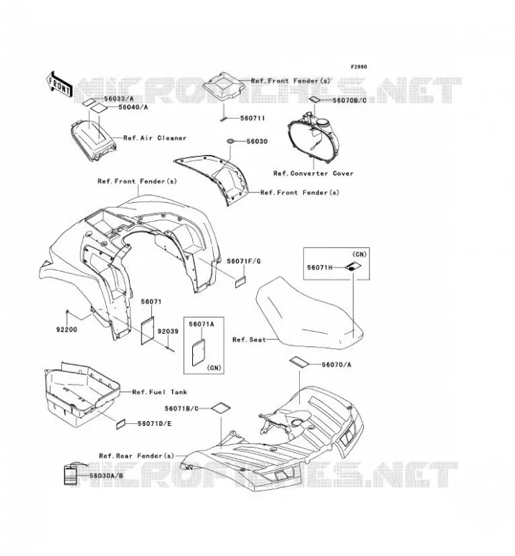 LABEL Kawasaki QUAD 750 2012 BRUTE FORCE 750 4X4I EPS  KVF750HCF