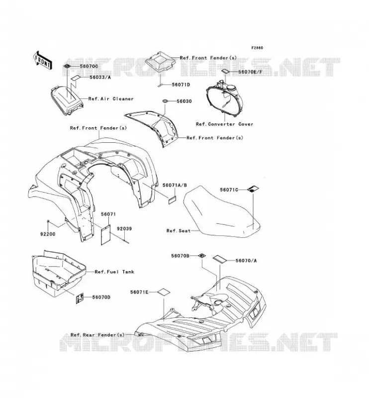 LABEL Kawasaki QUAD 750 2012 KVF750 4X4 EPS  KVF750HCS