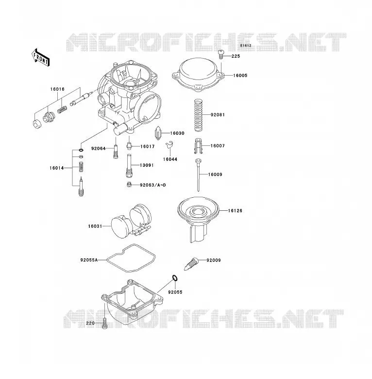 PI&Egrave;CES DE CARBURATEUR Kawasaki QUAD 750 2014 BRUTE FORCE 750 4X4I EPS  KVF750HEF