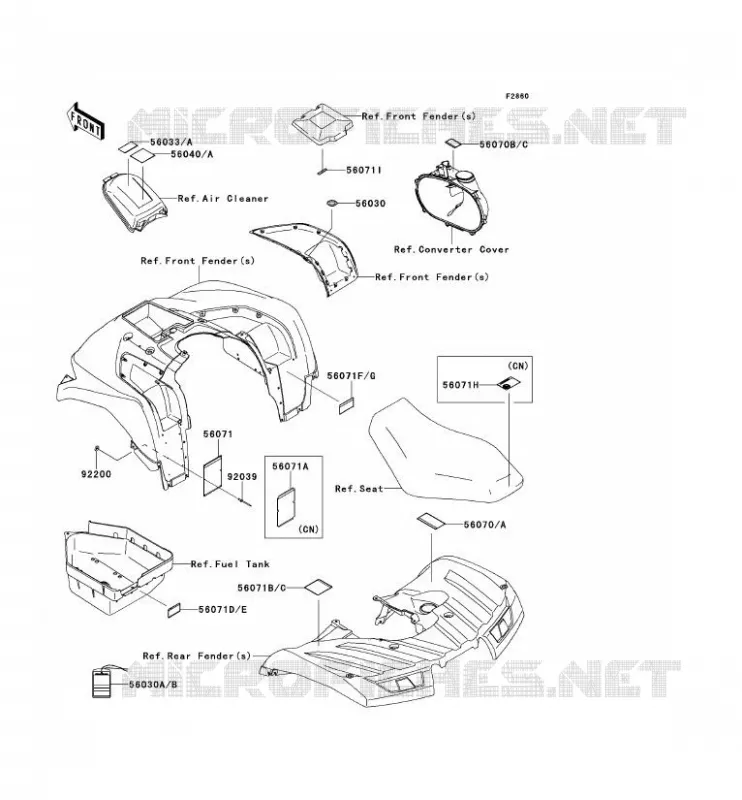 LABEL Kawasaki QUAD 750 2012 BRUTE FORCE 750 4X4I EPS  KVF750JCF