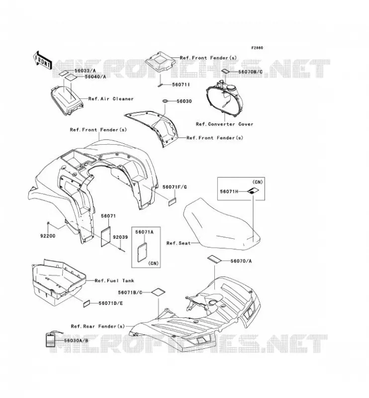 LABEL Kawasaki QUAD 750 2014 BRUTE FORCE 750 4X4I EPS  KVF750JEF