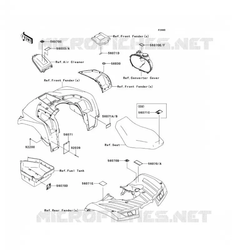 LABEL Kawasaki QUAD 750 2012 KVF750 4X4  KVF750LCF