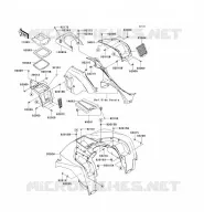 GARDE BOUE AVANT pour Kawasaki KVF750 4X4 2012