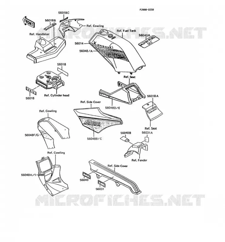 LABEL Kawasaki MOTOS 125 1988 AR125  AR125-B5