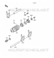 BARILLET/FOURCHETTE pour Kawasaki AR125 1990