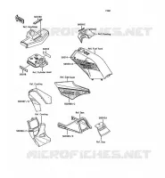 STICKER (EBONY) pour Kawasaki AR125 1991