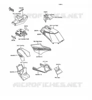 STICKER(VERT/BLANC) pour Kawasaki AR125 1991