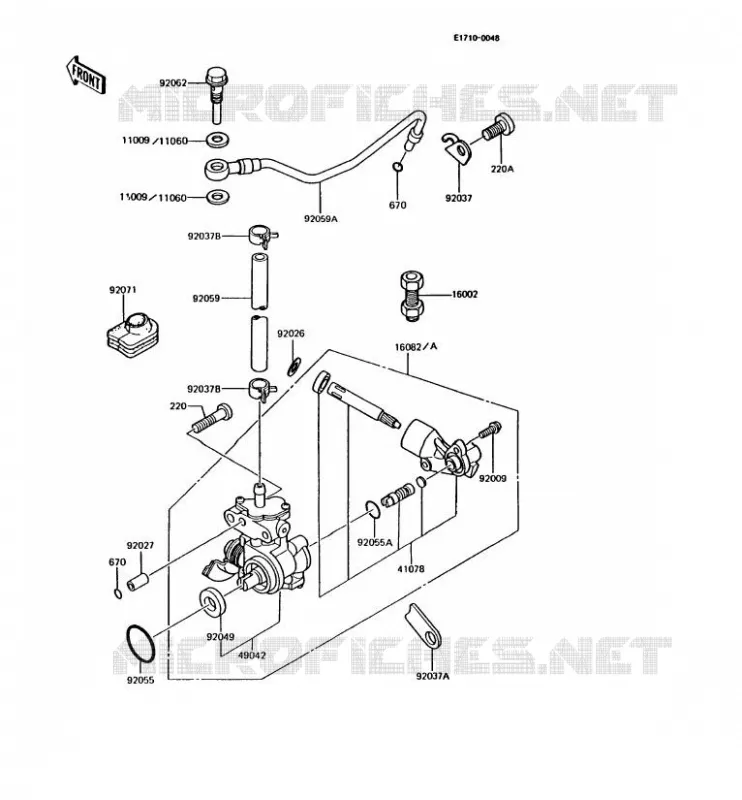 POMPE A HUILE Kawasaki MOTOS 125 1991 AR125  AR125-B8