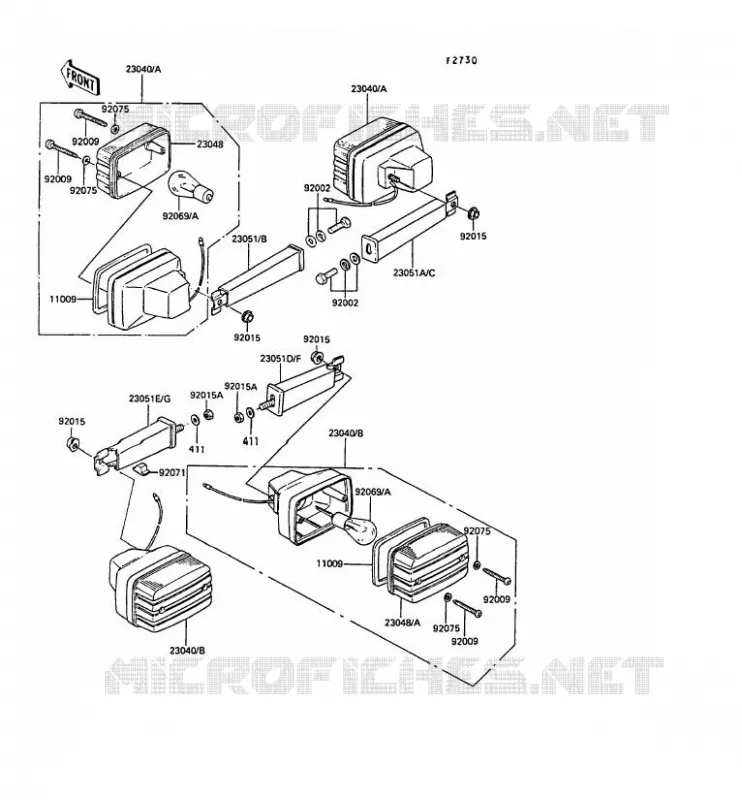 CLIGNOTANT Kawasaki MOTOS 50 1989 AR50  AR50-C7