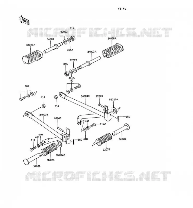 REPOSE PIED Kawasaki MOTOS 50 1990 AR50  AR50-C8