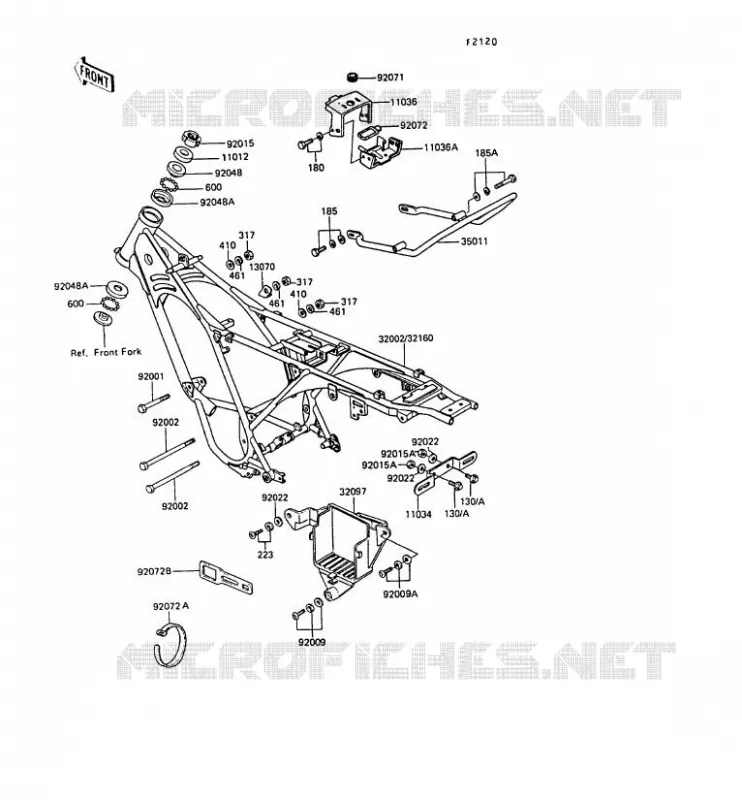 CH&Acirc;SSIS Kawasaki MOTOS 50 1990 AR50  AR50-C8