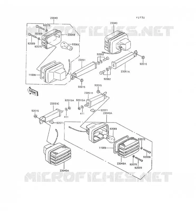 CLIGNOTANTS Kawasaki MOTOS 80 1988 AR80  AR80-C6