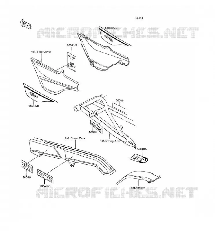 LABEL Kawasaki MOTOS 80 1988 AR80  AR80-C6