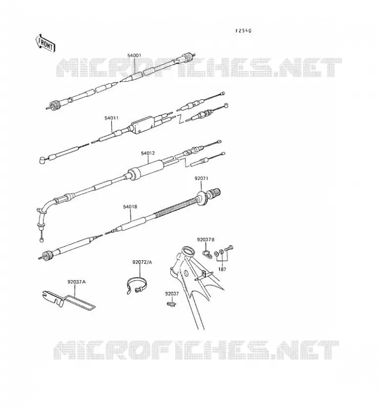CABLES Kawasaki MOTOS 80 1989 AR80  AR80-C7
