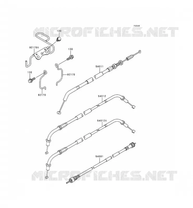 CABLES Kawasaki MOTOS 250 1994 ESTRELLA  BJ250-A2