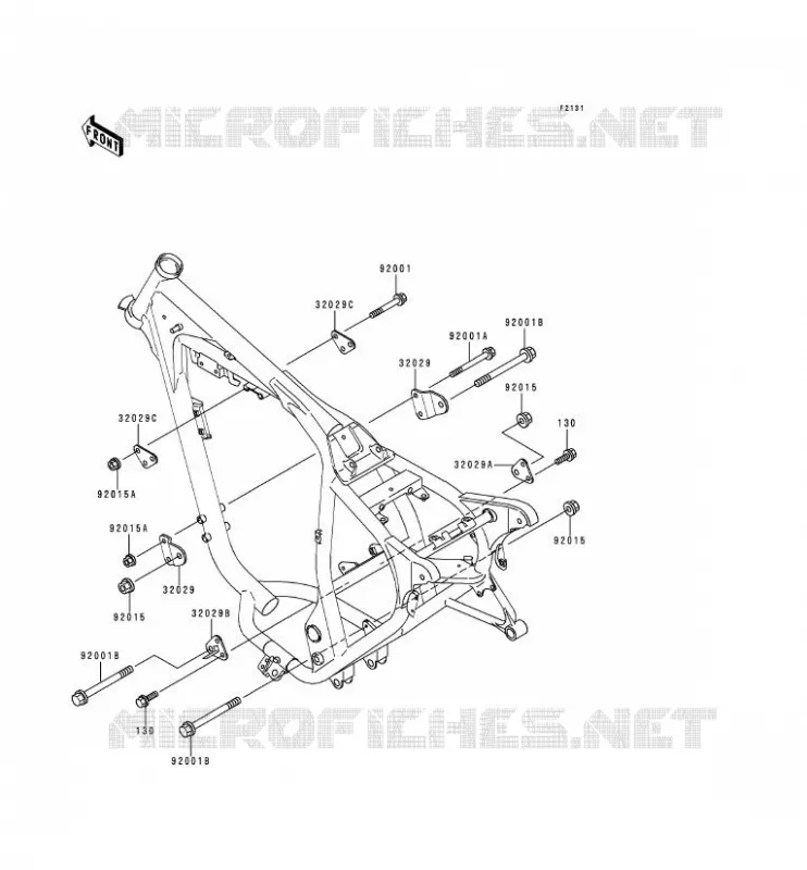 PIECE DE CADRE (COUVERTURE) Kawasaki MOTOS 250 1994 ESTRELLA  BJ250-A2