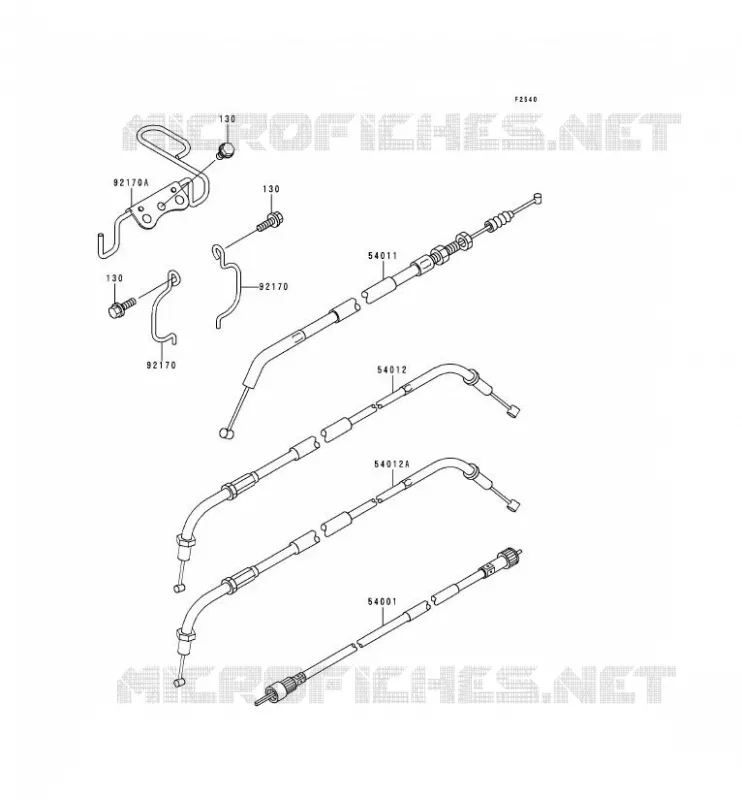 CABLES Kawasaki MOTOS 250 1995 ESTRELLA  BJ250-A3