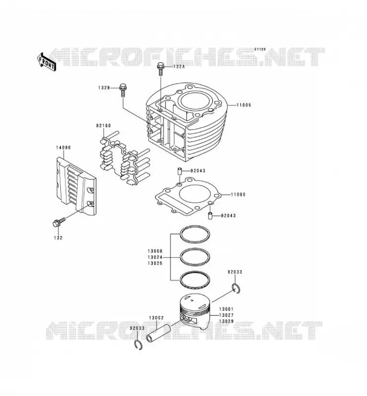 CYLINDRE/PISTON Kawasaki MOTOS 250 1996 ESTRELLA  BJ250-C2