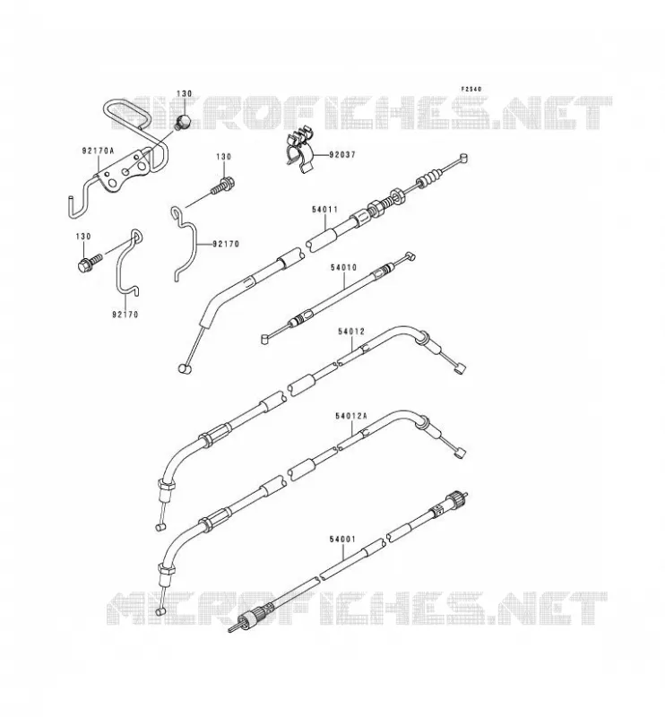 CABLES Kawasaki MOTOS 250 1997 ESTRELLA  BJ250-C3