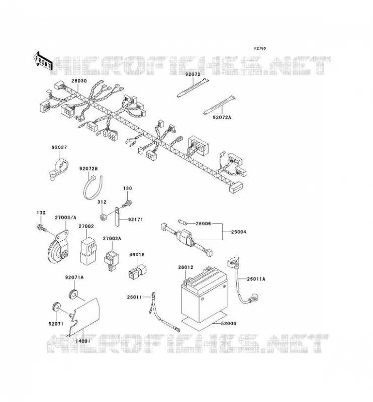 CHASSIS EQUIPMENT ELECTRIQUE Kawasaki MOTOS 125 2000 ELIMINATOR 125  BN125-A3