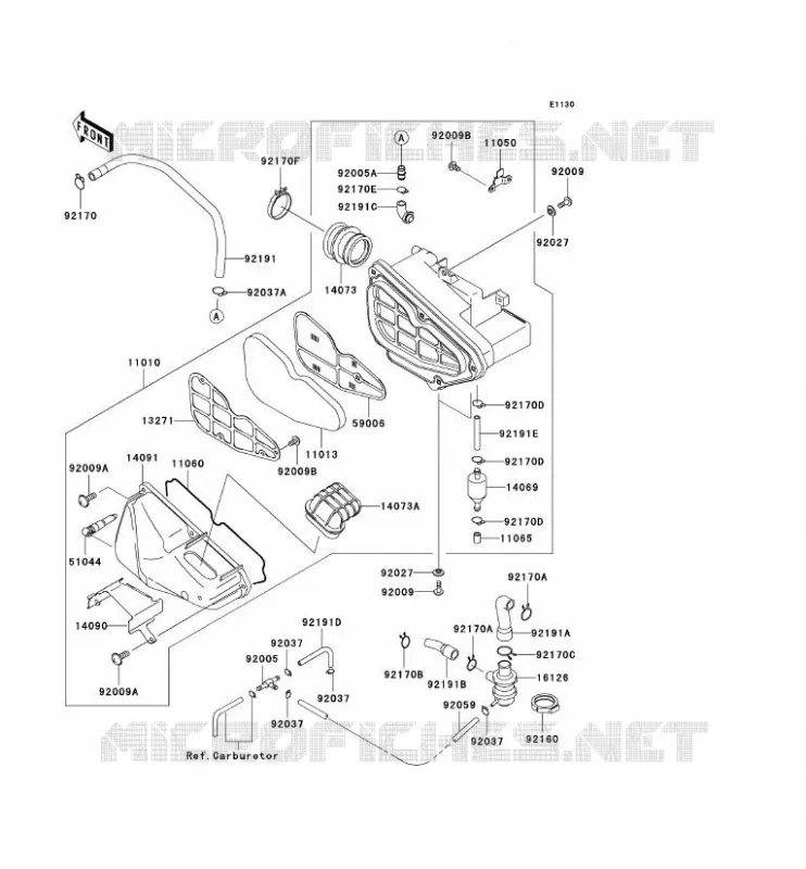 FILTRE A AIR Kawasaki MOTOS 125 2000 ELIMINATOR 125  BN125-A3