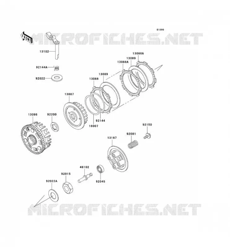 EMBRAYAGE Kawasaki MOTOS 125 2002 ELIMINATOR 125  BN125-A5