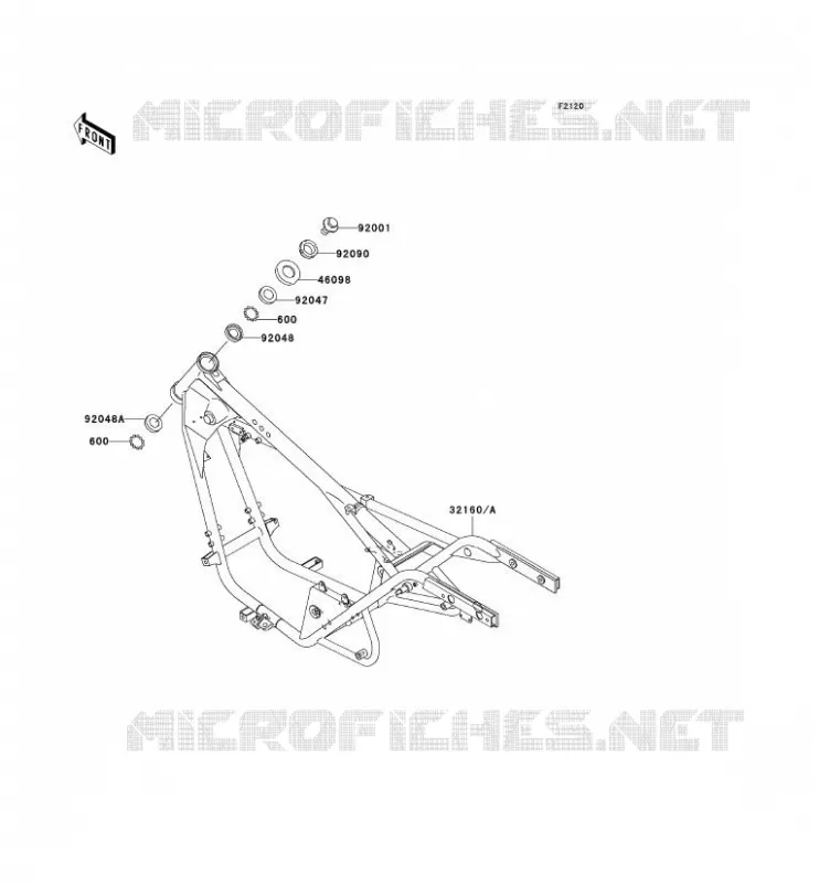 CH&Acirc;SSIS Kawasaki MOTOS 125 2003 ELIMINATOR 125  BN125-A6