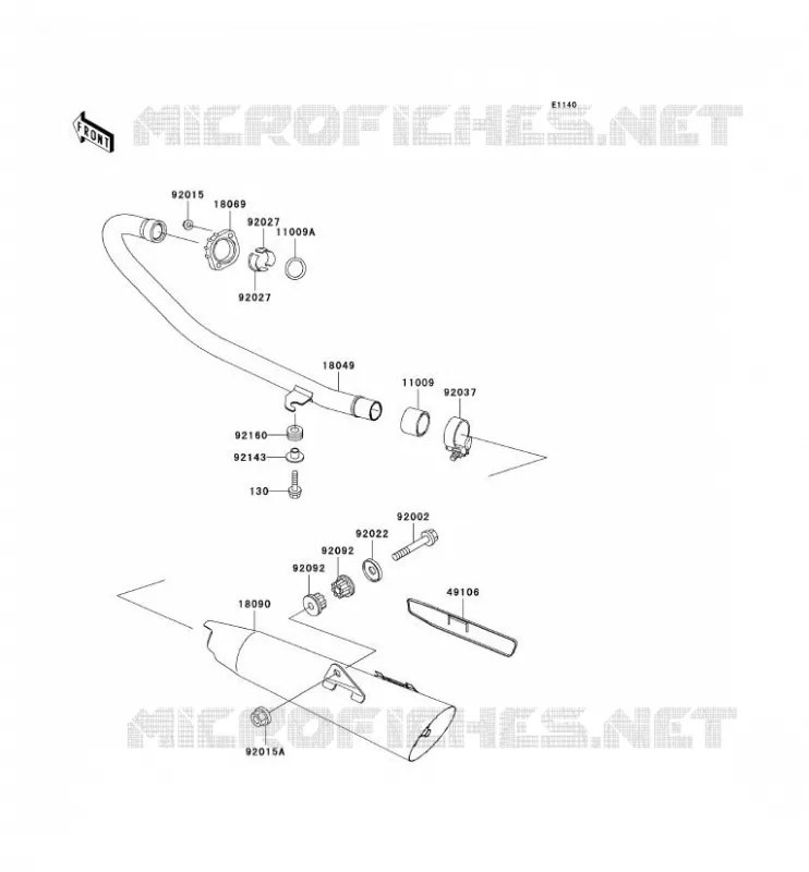 &Eacute;CHAPPEMENT Kawasaki MOTOS 125 2003 ELIMINATOR 125  BN125-A6