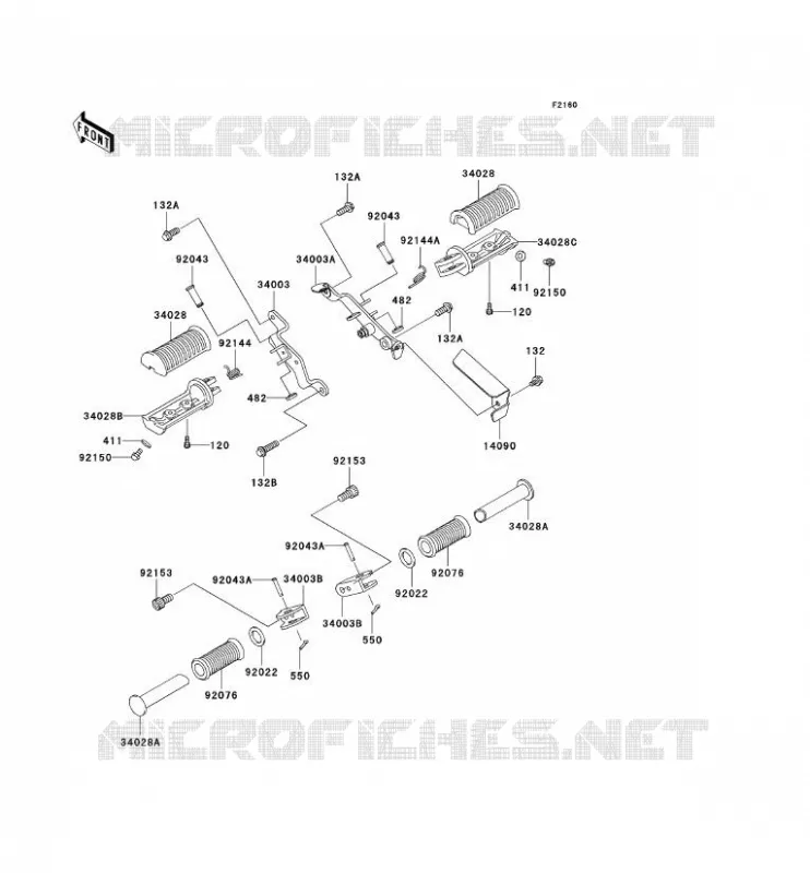REPOSE PIED Kawasaki MOTOS 125 2006 ELIMINATOR 125  BN125A6F